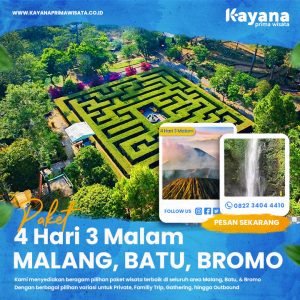 Paket 4 Hari 3 Malam - Malang Batu Bromo
